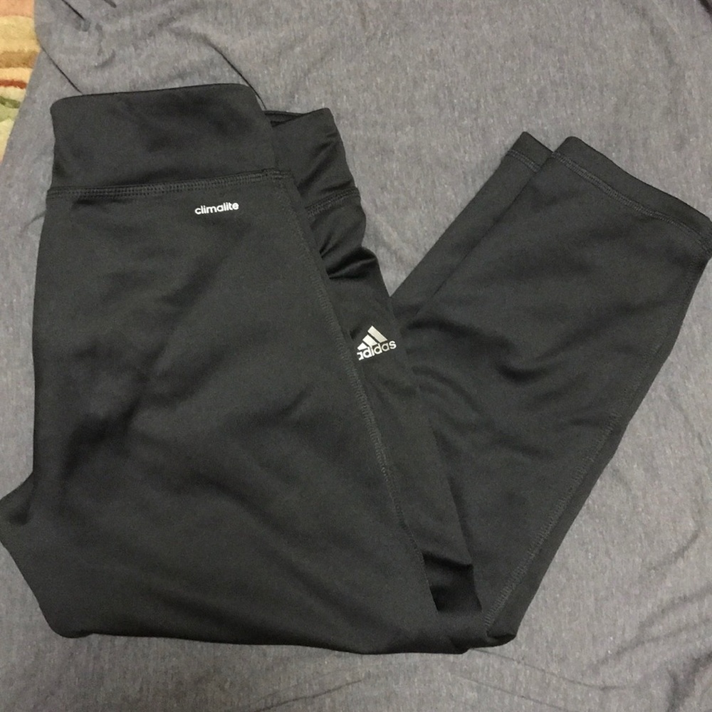 Adidas gray crop tights